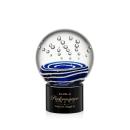 Darby on Round Base Black Globe Glass Trophy