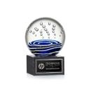 Darby Globe on Square Marble Base Glass Trophy