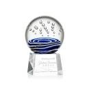 Darby on Small Crystal Base Clear Globe Glass Trophy