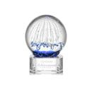Rudolph on Half Round Base Clear Globe Glass Trophy
