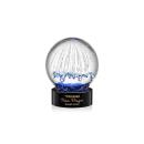 Rudolph on Lockwood Base Black Globe Glass Trophy