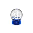 Rudolph on Lockwood Base Blue Globe Glass Trophy