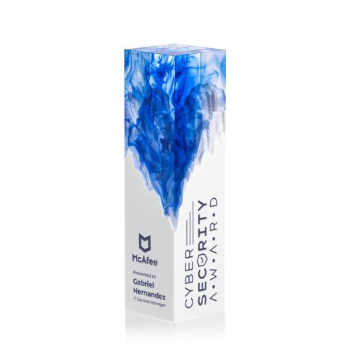 Awards and Plaques - Acrylic Trophies - Brandino Blue Towers Acrylic Trophy