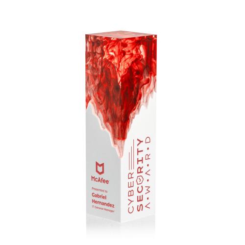 Awards and Plaques - Acrylic Trophies - Brandino Red Towers Acrylic Trophy