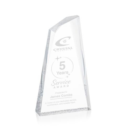 Awards and Plaques - Acrylic Trophies - Cozumel Clear Peaks Acrylic Trophy