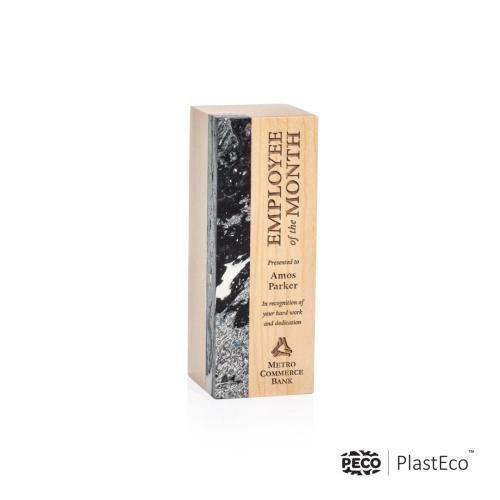 Awards and Plaques - Eco-Friendly Trophies - Midori PlastEco™ Charcoal Towers Wood Trophy