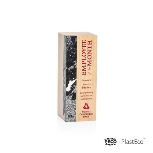 Awards and Plaques - Eco-Friendly Trophies - Midori PlastEco™ Charcoal Towers Wood Trophy
