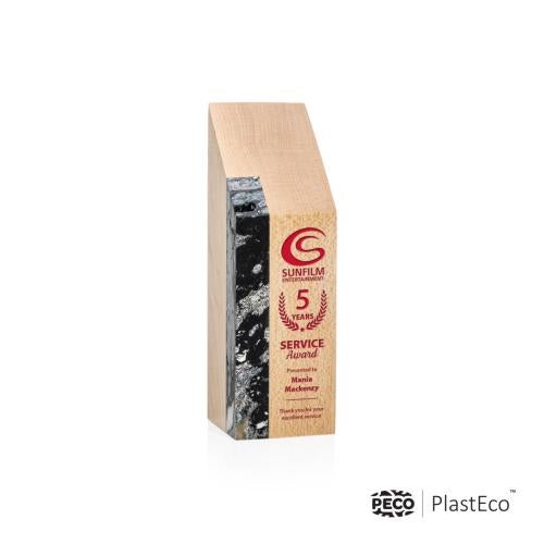 Awards and Plaques - Eco-Friendly Trophies - Verde PlastEco™ Charcoal Towers Wood Trophy