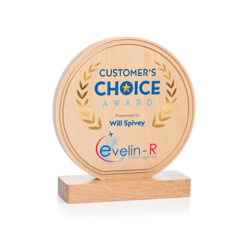 Awards and Plaques - Custom Trophies - Mulock Full Color Circle Trophy