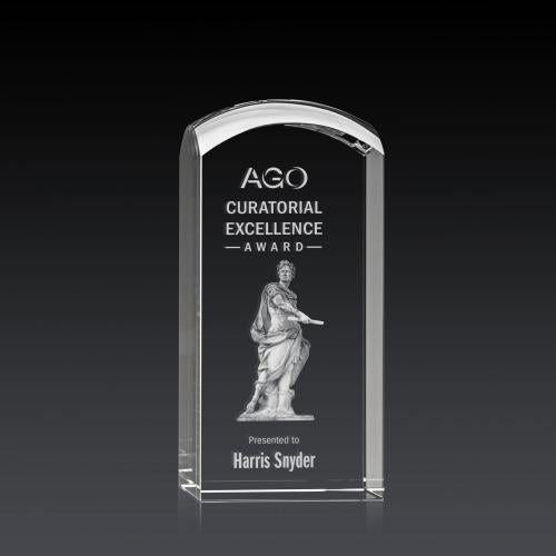 Awards and Plaques - Crystal Trophies - Silkwood 3D Towers Crystal Trophy