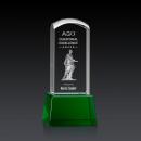 Silkwood 3D on Base Green Towers Crystal Trophy