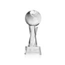 Globe on Saldana Base Clear Globe Crystal Trophy
