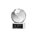 Globe on Plated Base Clear Globe Crystal Trophy