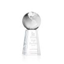 Globe Globe on Tall Base Crystal Trophy