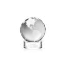 Globe on Lockwood Base Clear Globe Crystal Trophy
