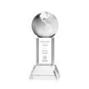 Globe on Tower Base Clear Globe Crystal Trophy