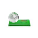 Globe Full Color on Rectangle Base Green Globe Crystal Trophy