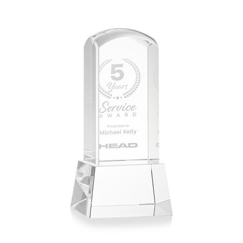 Awards and Plaques - Crystal Trophies - Silkwood on Base Clear Towers Crystal Trophy