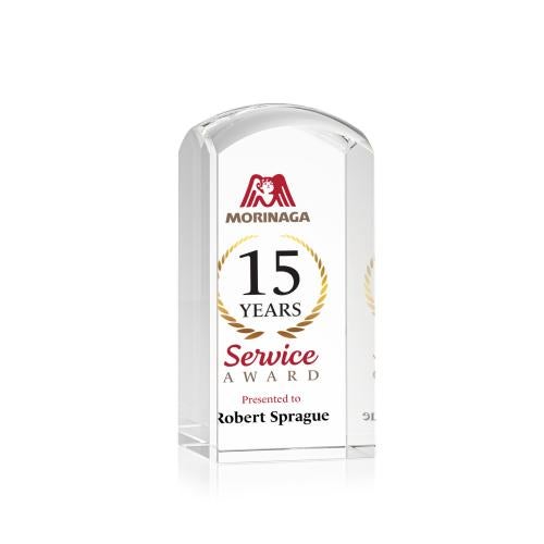 Awards and Plaques - Crystal Trophies - Silkwood Full Color Towers Crystal Trophy