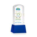 Silkwood Full Color on Base Blue Towers Crystal Trophy