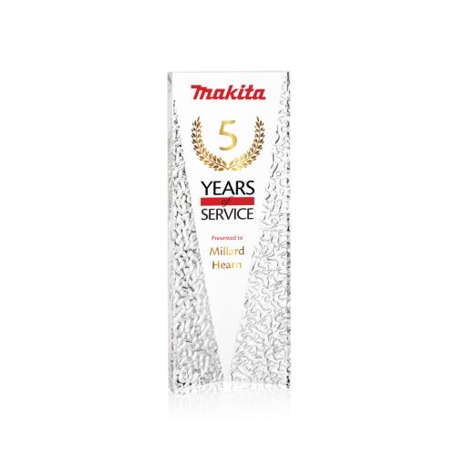 Awards and Plaques - Crystal Trophies - Navarro Full Color Towers Crystal Trophy