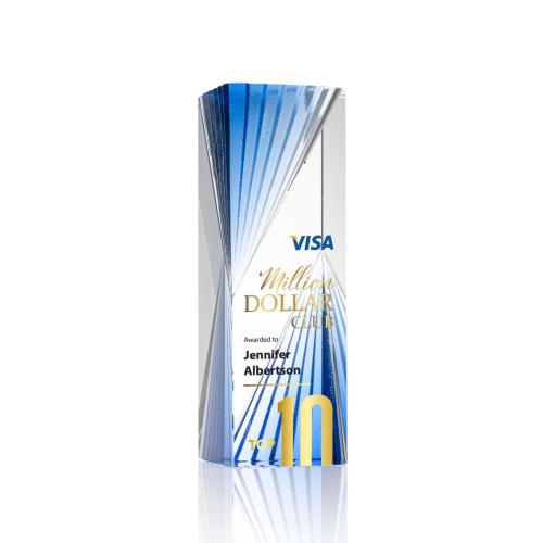 Awards and Plaques - Crystal Trophies - Aurelia Full Color Towers Crystal Trophy