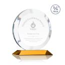 Delarosa Amber Circle Crystal Trophy