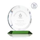 Delarosa Green Circle Crystal Trophy