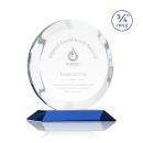 Delarosa Blue Circle Crystal Trophy