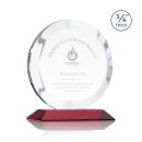 Delarosa Red Circle Crystal Trophy