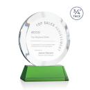 Delarosa on Helton Base Green Circle Crystal Trophy
