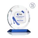 Delarosa Full Color Blue Circle Crystal Trophy
