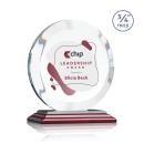Delarosa Full Color Rosewood Circle Crystal Trophy