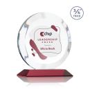 Delarosa Full Color Red Circle Crystal Trophy