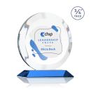 Delarosa Full Color Sky Blue Circle Crystal Trophy