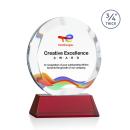 Delarosa Full Color on Helton Base Red Circle Crystal Trophy