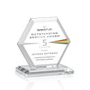 Santos Full Color Clear Polygon Crystal Trophy
