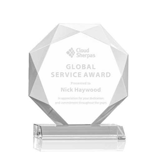Awards and Plaques - Crystal Trophies - Minor Starfire Polygon Crystal Trophy
