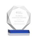 Minor Blue Polygon Crystal Trophy