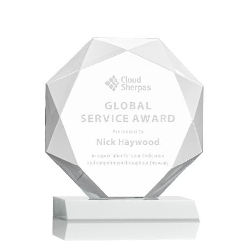Awards and Plaques - Crystal Trophies - Minor Fagan Polygon Crystal Trophy