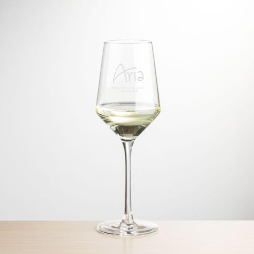 Custom Barware Glasses - Wine Glasses - Ledford Wine - Deep Etch