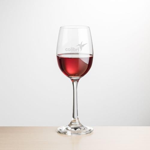 Custom Barware Glasses - Wine Glasses - Robles Wine - Deep Etch