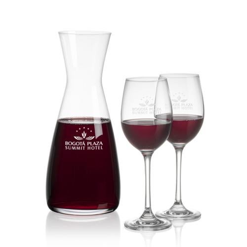 Custom Barware Glasses - Carafes - Cabral Carafe & Robles Wine
