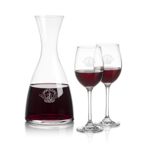 Custom Barware Glasses - Carafes - Daugherty Carafe & Robles Wine
