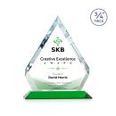 Apex Full Color Green Crystal Trophy