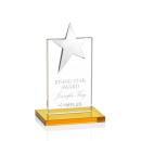Horton Chrome Star Amber Towers Crystal Trophy