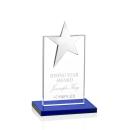 Horton Chrome Star Blue Towers Crystal Trophy
