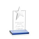 Horton Chrome Star Sky Blue Towers Crystal Trophy