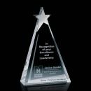 Hinkle Chrome Star Pyramid Crystal Trophy