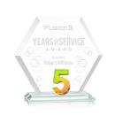 Riviera Anniversary No 5 Prismatic Polygon Crystal Trophy
